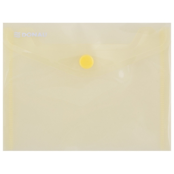 Teczka kopertowa DONAU zatrzask, PP, A6, 180mikr., żółta