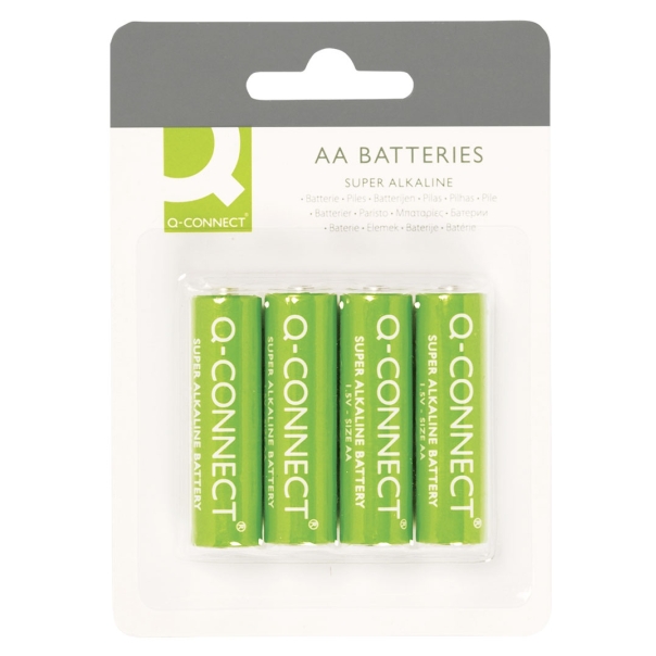 Baterie super-alkaliczne Q-CONNECT AA, LR06, 1,5V, 4szt.
