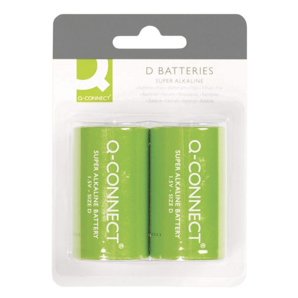 Baterie super-alkaliczne Q-CONNECT D, LR20, 1,5V, 2szt.