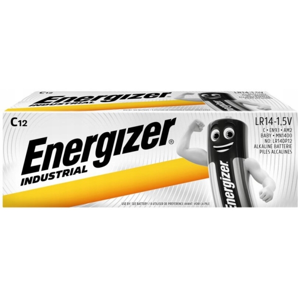 Bateria ENERGIZER Industrial, C, LR14, 1,5V, 12szt.