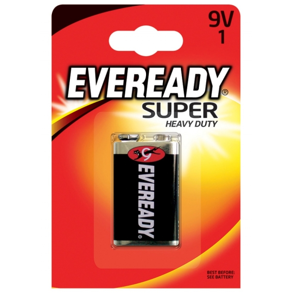 Bateria EVEREADY Super Heavy Duty, E, 6F22,9V