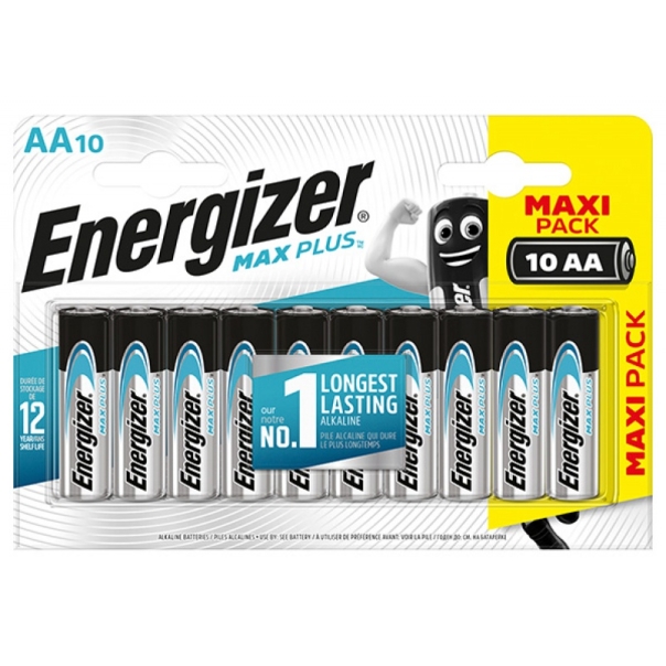 Bateria ENERGIZER Max Plus, AA, LR6, 1,5V, 10szt.