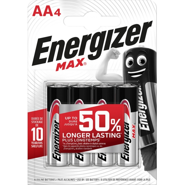 Bateria ENERGIZER Max, AA, LR6, 1,5V, 4szt.