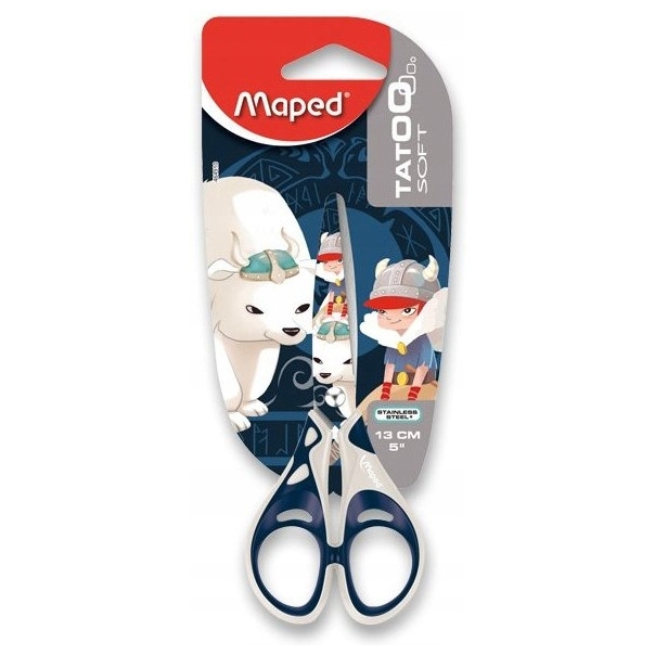 Nożyczki 13cm.TATOO mix 3 wzorów blister MAPED 464910