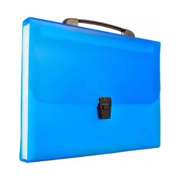 Teczka A4 harmonijkowa PP 13przegródek z rączką niebieska BT623-N TETIS