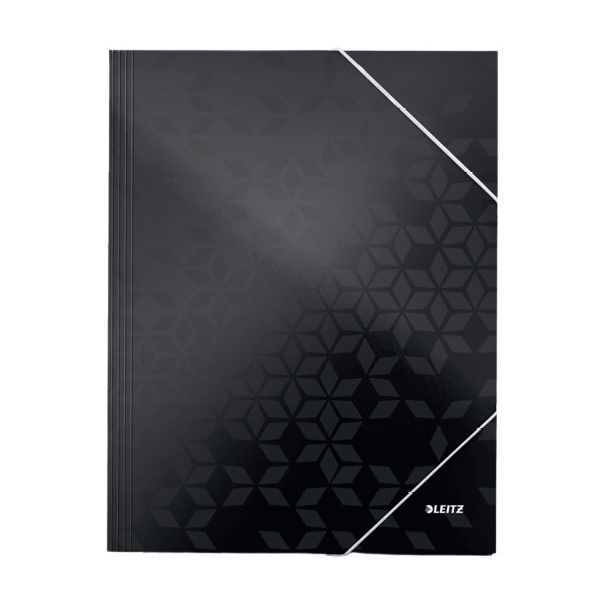 Teczka kartonowa z gumką WOW Leitz, czarna 39820095