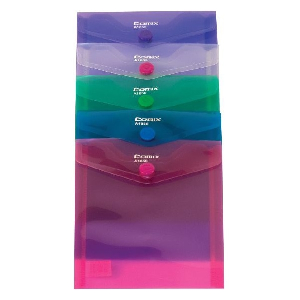 Teczka kopertowa na zatrzask A6 mix kolorów TKA6 ALIGA