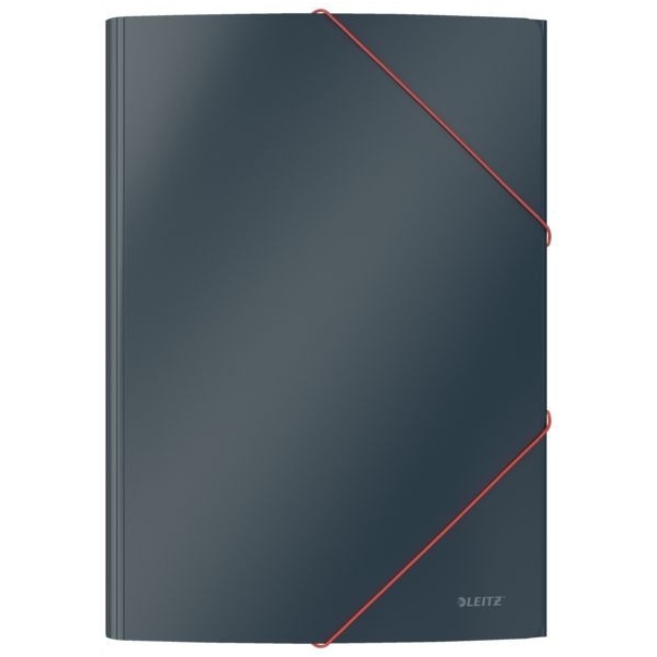 Teczka kartonowa z gumką, A4, szara 30020089