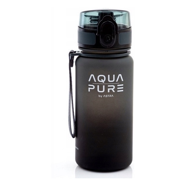 Bidon AQUA PURE grey/black 400ml 511023005 ASTRA