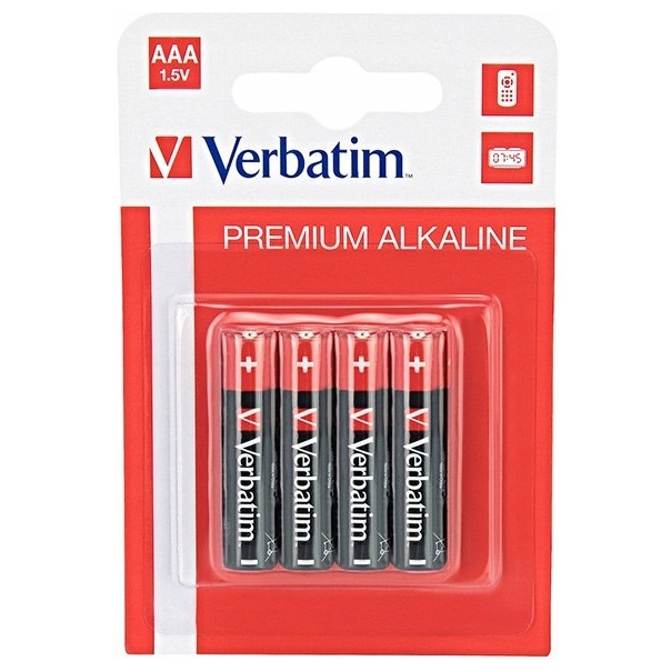 Bateria VERBATIM Premium Alkaline AAA/LR03 1,5V alkaliczna blister (4szt) (49920)
