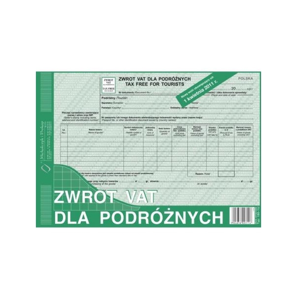 180-1-U Zwrot VAT dla Podróżnych MICHALCZYK I PROKOP