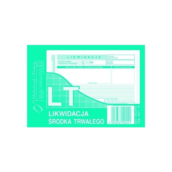 421-5 LT Likwidacja środka trwałego MICHALCZYK I PROKOP