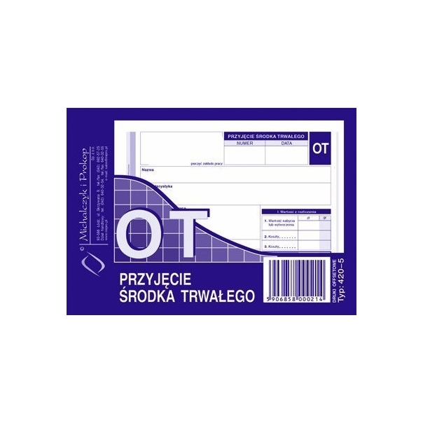 420-5 OT Przyjęcie środka trwałego MICHALCZYK