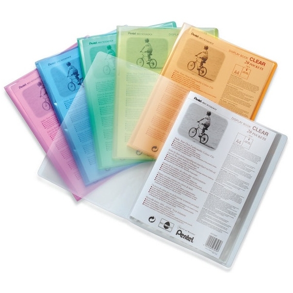 Album ofertowy A4 20kieszeni seledynowy DCF242K CLEAR PENTEL RECYCOLOGY