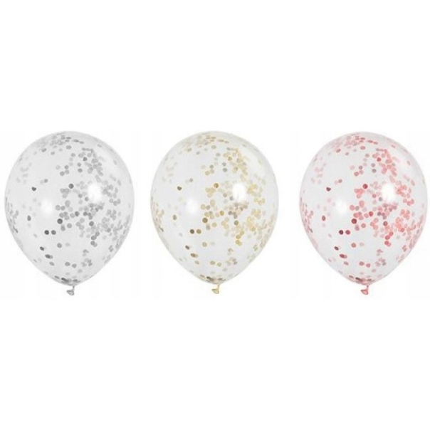 Balony z konfetti 30cm (5szt.) BKN-8643 ALIGA
