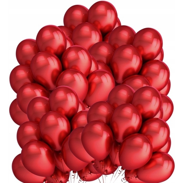 Balony 12` metalizowane CZERWONE (50) 170-2634 FIORELLO