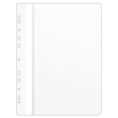 Skoroszyt DONAU, PVC, A4, twardy, 150/160mikr., wpinany, biały