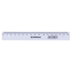 Linijka DONAU, 16cm, transparentna