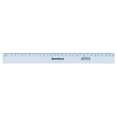 Linijka DONAU, 30cm, transparentna