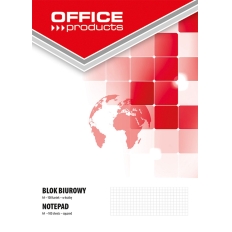 Blok biurowy OFFICE PRODUCTS, A4, w kratkę, 100 kart., 70gsm