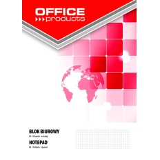 Blok biurowy OFFICE PRODUCTS, A4, w kratkę, 50 kart., 70gsm