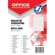 Wkład do segregatora OFFICE PRODUCTS, A4, w kratkę, 50 kart., mix kolorów
