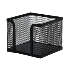 Pojemnik na karteczki Q-CONNECT Office Set, metalowy, czarny