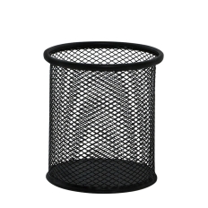 Pojemnik na długopisy Q-CONNECT Office Set, metalowy, czarny