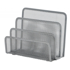 Sorter do korespondencji Q-CONNECT Office Set, metalowy, 3 przegrody, srebrny