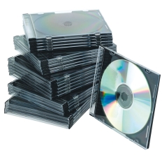 Pudełko na płytę CD/DVD Q-CONNECT, slim, 25szt., przeźroczyste