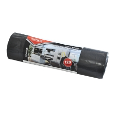 Worki na śmieci domowe z taśmą OFFICE PRODUCTS, super mocne (LDPE), 120l, 10szt., czarne