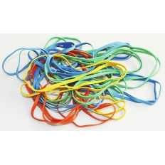 Gumki krzyżowe Q-CONNECT, 0,1kg, średnica 100mm, mix kolorów