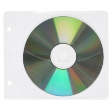 Koperty na płyty CD/DVD OFFICE PRODUCTS, do wpinania, PP, 10szt., transparentny