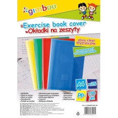 Okładka na zeszyt GIMBOO, krystaliczna, A4, 150mikr., mix kolorów