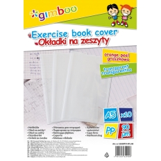 Okładka na zeszyt GIMBOO, groszkowa, A5, 90mikr., transparentna