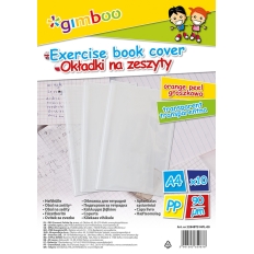 Okładka na zeszyt GIMBOO, groszkowa, A4, 90mikr., transparentna