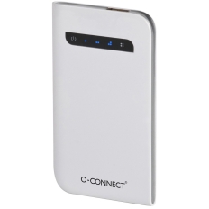 Powerbank, ładowarka przenośna Q-CONNECT, 3. 000 mAh, srebrna