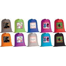 Worek szkolny GIMBOO 2016 z nadrukiem, mix wzorów