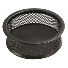 Pojemnik na spinacze Q-CONNECT Office Set, metalowy, czarny