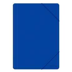 Teczka z gumką OFFICE PRODUCTS, A4, PP, 500mikr., 3-skrz., niebieska