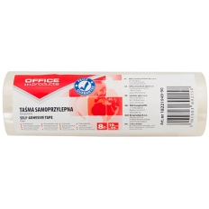 Taśma biurowa OFFICE PRODUCTS, 19mm, 33m, 8szt., transparentna
