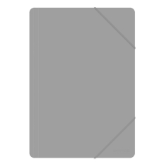 Teczka z gumką OFFICE PRODUCTS, A4, PP, 500mikr., 3-skrz., szara