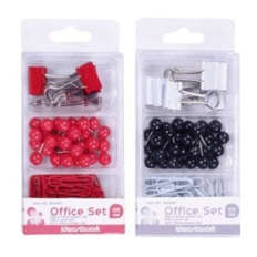 Zestaw biurowy (pinezki, klipy i spinacze), mix 66szt.