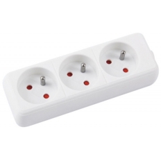 Przedłużacz OFFICE PRODUCTS, 3 gniazda, 5m, z uziemieniem, biały
