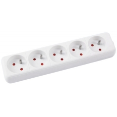 Przedłużacz OFFICE PRODUCTS, 5 gniazd, 1,5m, z uziemieniem, biały