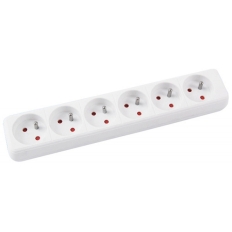 Przedłużacz OFFICE PRODUCTS, 6 gniazd, 1,5m, z uziemieniem, biały