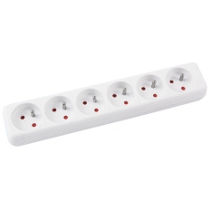 Przedłużacz OFFICE PRODUCTS, 6 gniazd, 5m, z uziemieniem, biały
