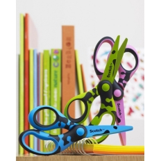 Nożyczki dla dzieci Scotch™ (DECO), 13cm, ergonomiczne, blister, mix kolorów