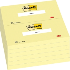 Bloczek 3M POST-IT 655 76x127mm żółte 100k 510060526