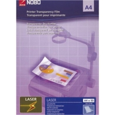 Folia do rzutników NOBO, A4, do drukarki laserowej, 50ark.